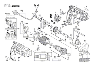 BOSCH Lagerbrcke | Ersatzteile fr GSB 1600 RE - 2609199115