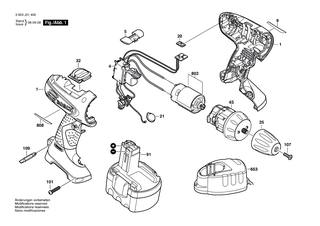 BOSCH Umschalter | Ersatzteile f�r PSR 18-2, PSR 14,4-2 - 2609199124