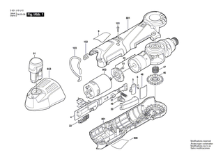 BOSCH Getriebekasten | Ersatzteile f�r GWI 10,8 V-LI - 2609199143