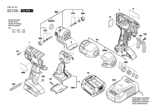 BOSCH Bohrhalter | Ersatzteile fr GDR 18 V-LI MF, GDR 18 V-LI - 2609199223