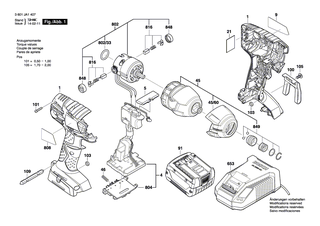 BOSCH Bohrhalter | Ersatzteile fr GDR 18 V-LI MF, GDR 18 V-LI - 2609199223