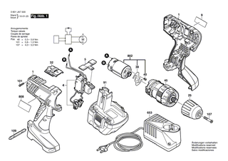 BOSCH Getriebekasten | Ersatzteile f�r GSB 14,4-2, GSB 12-2 - 2609199266