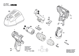 BOSCH Umschalteinheit | Ersatzteile fr GSR 10,8 V-LI, GSR 10,8 V-LI-2 - 2609199279