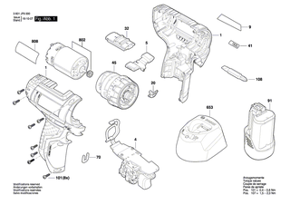 BOSCH Umschalteinheit | Ersatzteile fr GSR 10,8 V-LI, GSR 10,8 V-LI-2 - 2609199279