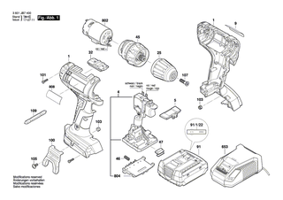 BOSCH Umschalteinheit | Ersatzteile fr GSR 10,8 V-LI, GSR 10,8 V-LI-2 - 2609199279