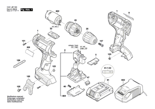 BOSCH Umschalteinheit | Ersatzteile fr GSR 10,8 V-LI, GSR 10,8 V-LI-2 - 2609199279