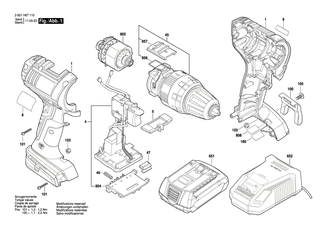 BOSCH Getriebekasten | Ersatzteile fr GSB 14,4 V-LI, GSB 18 V-LI - 2609199295