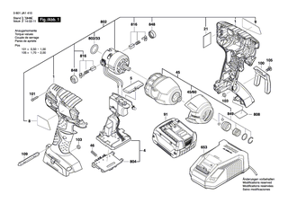 BOSCH Gleichstrommotor | Ersatzteile fr GDR 14,4 V-LI, GDS 14,4 V-LI - 2609199312