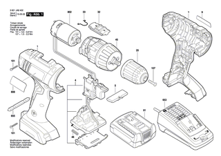 BOSCH Gleichstrommotor 14,4 V | Ersatzteile f�r GSR 1440-LI - 2609199378