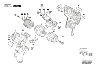 BOSCH Bürstenloser DC-Motor 10,8V | Ersatzteile für GSR 10,8V-EC TE, GSR 10,8V-EC HX - 2609199654