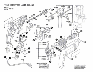 BOSCH Flgelschraube M6x(15)55 | Ersatzteile fr CSB 570 RE | 1613480007