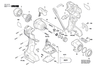 BOSCH Bohrhalter | Ersatzteile fr GSR 10,8V-EC TE, GSR 10,8V-EC HX - 2609199748