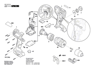 BOSCH Bohrhalter | Ersatzteile fr GSR 10,8V-EC TE, GSR 10,8V-EC HX - 2609199748