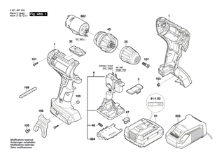 BOSCH Getriebekasten | Ersatzteile fr GSR 10,8 V-LI-2, GSR 12-2-LI - 2609199786
