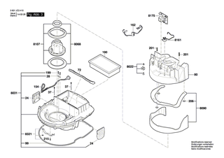 BOSCH Federgehuse | Ersatzteile fr GAS 35 L SFC, GAS 35 M AFC - 2609200428