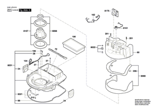 BOSCH Federgehuse | Ersatzteile fr GAS 35 L SFC, GAS 35 M AFC - 2609200428
