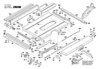 BOSCH Tisch | Ersatzteile f�r GTS 10 J - 2610017019