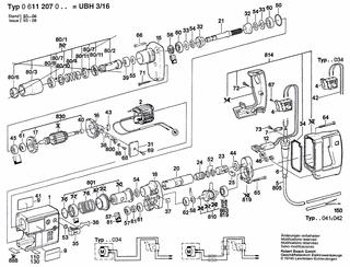 BOSCH Zylinderschraube DIN 84-AM4x8-8.8 | Ersatzteile fr UBH 3/16 | 2910021118
