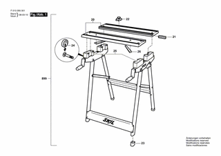 BOSCH Arbeitsplatte | Ersatzteile f�r 0950 - 2610398935