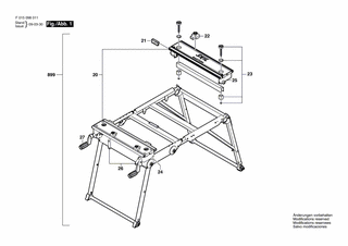 BOSCH Arbeitsplatte | Ersatzteile f�r 0980 - 2610399823