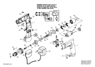 BOSCH Schalter | Ersatzteile f�r 2450U1, 2475U1 - 2610909701