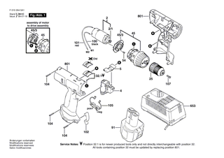 BOSCH Schraube SCHWARZ | Ersatzteile f�r GSA 1200 E, 2975 - 2610909719