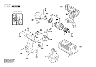 BOSCH Verstellschieber | Ersatzteile f�r 2645, 2745 - 2610910668