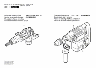BOSCH Bohrhammer | Ersatzteile für GBH 4 DSC | 0611222703