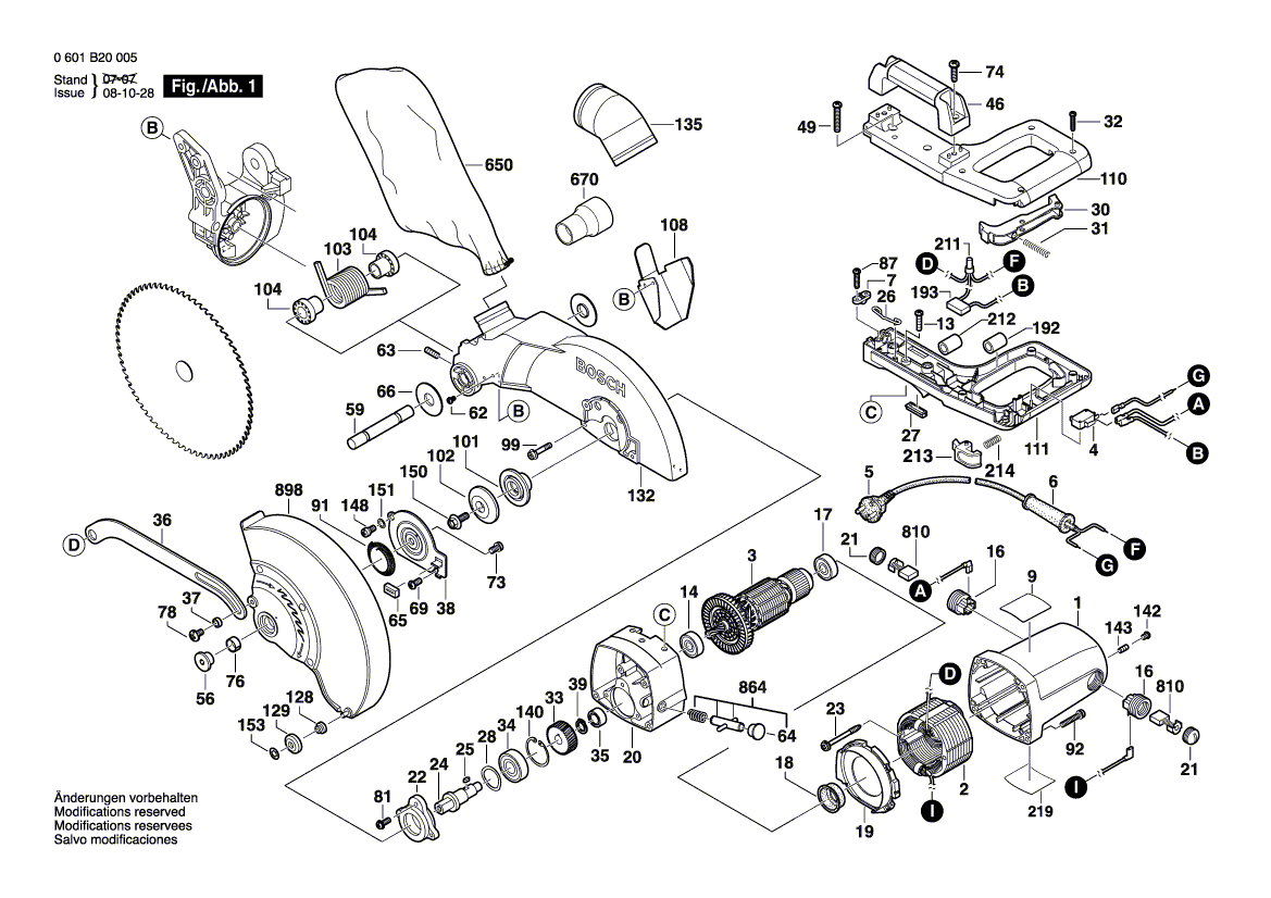 BOSCH Anschlussstutzen | Ersatzteile für GCM 10, GCM 10 SD  