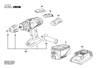 BOSCH Schnellspannbohrfutter | Ersatzteile f�r 2502, 2602 - 2610920203