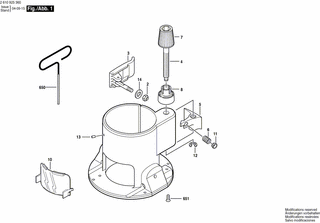 BOSCH Einstellschlüssel | Ersatzteile für GOF 1600 CE - 2610923193