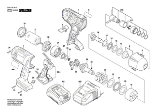 BOSCH Axiallager | Ersatzteile f�r GDS 18 V-HT, GDS 18 V-LI HT - 2610943885