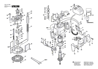 BOSCH Elektr Leitung | Ersatzteile f�r GOF 1300 CE - 2610945856