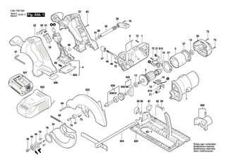 BOSCH Stellstange | Ersatzteile f�r GKS 18 V-LI - 2610955158