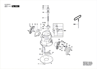 BOSCH Haltering | Ersatzteile f�r GMF 1400 CE, GOF 1600 CE - 2610996054