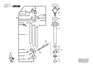 BOSCH Stativfuss | Ersatzteile f�r BT 170 HD - 2610A09014