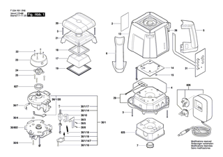 BOSCH ZSB Motor-Getriebe | Ersatzteile f�r GRL 300 HV, GRL 250 HV - 2610A13249