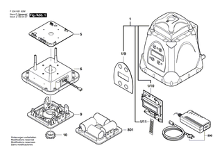BOSCH Ladeger�t 230V; EU | Ersatzteile f�r PLP-190 Profile, PLP-180 Profile - 2610A15131
