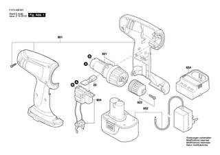 BOSCH Batteriehalter | Ersatzteile f�r 1001, 1002 - 2610Z00347