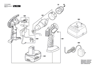 BOSCH Batteriehalter | Ersatzteile für 1001, 1002 - 2610Z00347