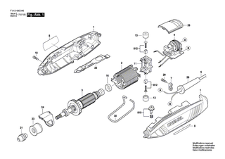 BOSCH Netzanschlussleitung EU 230V 2m 2 x 0,75mm H05 VV-F | Ersatzteile f�r 200, 275 - 2615302694