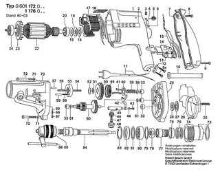 BOSCH Zylinderschraube DIN 84-AM3x6-5.8 | Ersatzteile f�r Schlagbohrmaschine, Hf-Bohrmaschine - 2910011048