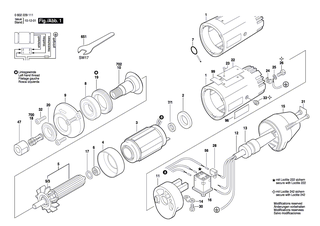 BOSCH Innensechskantschraube DIN 912-M 4x45-8.8 | Ersatzteile f�r GWB 10, GWB 10 RE - 2910141140