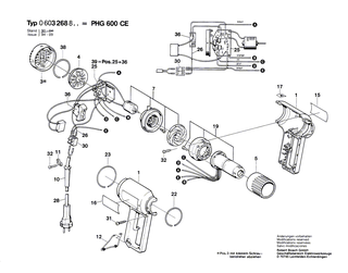 BOSCH Blechschraube DIN 7981-ST 2,9x13-F-H | Ersatzteile f�r GHG 600 CE, PHG 500 - 2910614406