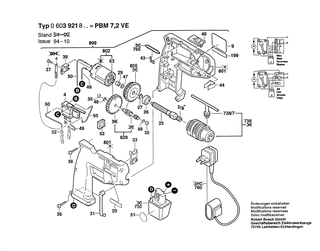 BOSCH Linsenschraube DIN 7985-M3x8-4.8 | Ersatzteile f�r GBM 7,2 VES, GBM 12 VE - 2910641050