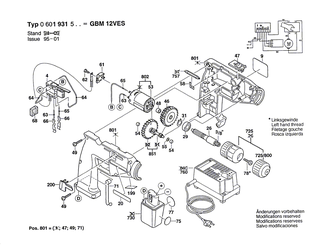 BOSCH Linsenschraube DIN 7985-M3x8-4.8 | Ersatzteile f�r GBM 7,2 VES, GBM 12 VE - 2910641050