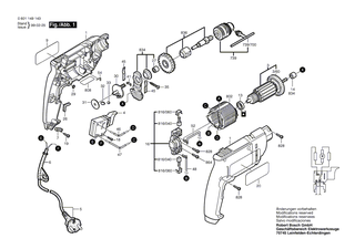 BOSCH Linsenschraube DIN 7985-M4x25-8.8 | Ersatzteile f�r GSB 450 RE, HSH 28 - 2910951132