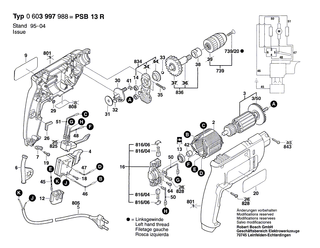 BOSCH Linsenschraube DIN 7985-M4x25-8.8 | Ersatzteile f�r GSB 450 RE, HSH 28 - 2910951132