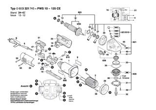 BOSCH Blechschraube DIN 7981-ST3,9x25-C-Z | Ersatzteile für GSF 100 A, GWS 14-125 C - 2912401022