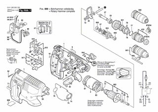 BOSCH Bohrfutterschlssel SG2 | Ersatzteile fr GBH 24 VF | 2607950007